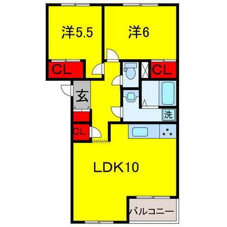 八幡宿駅 徒歩18分 2階の物件間取画像